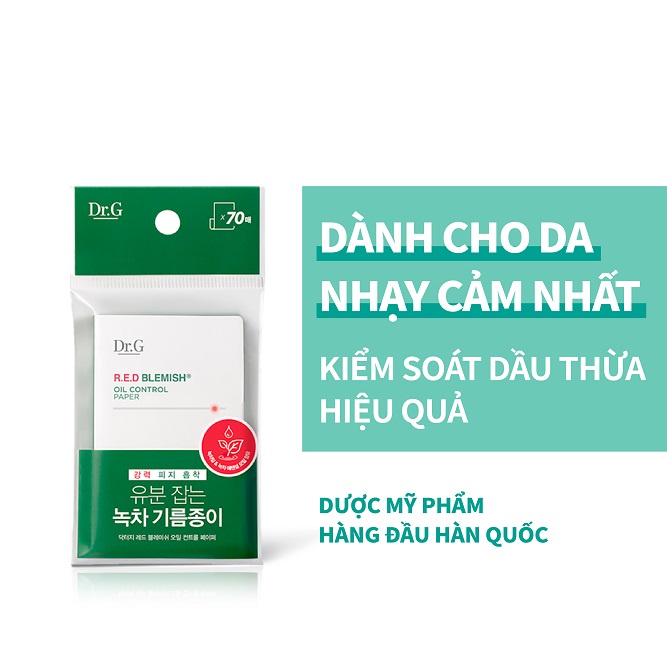 Dr.G Giấy thấm dầu R.E.D Blemish Oil Control Paper 70pcs