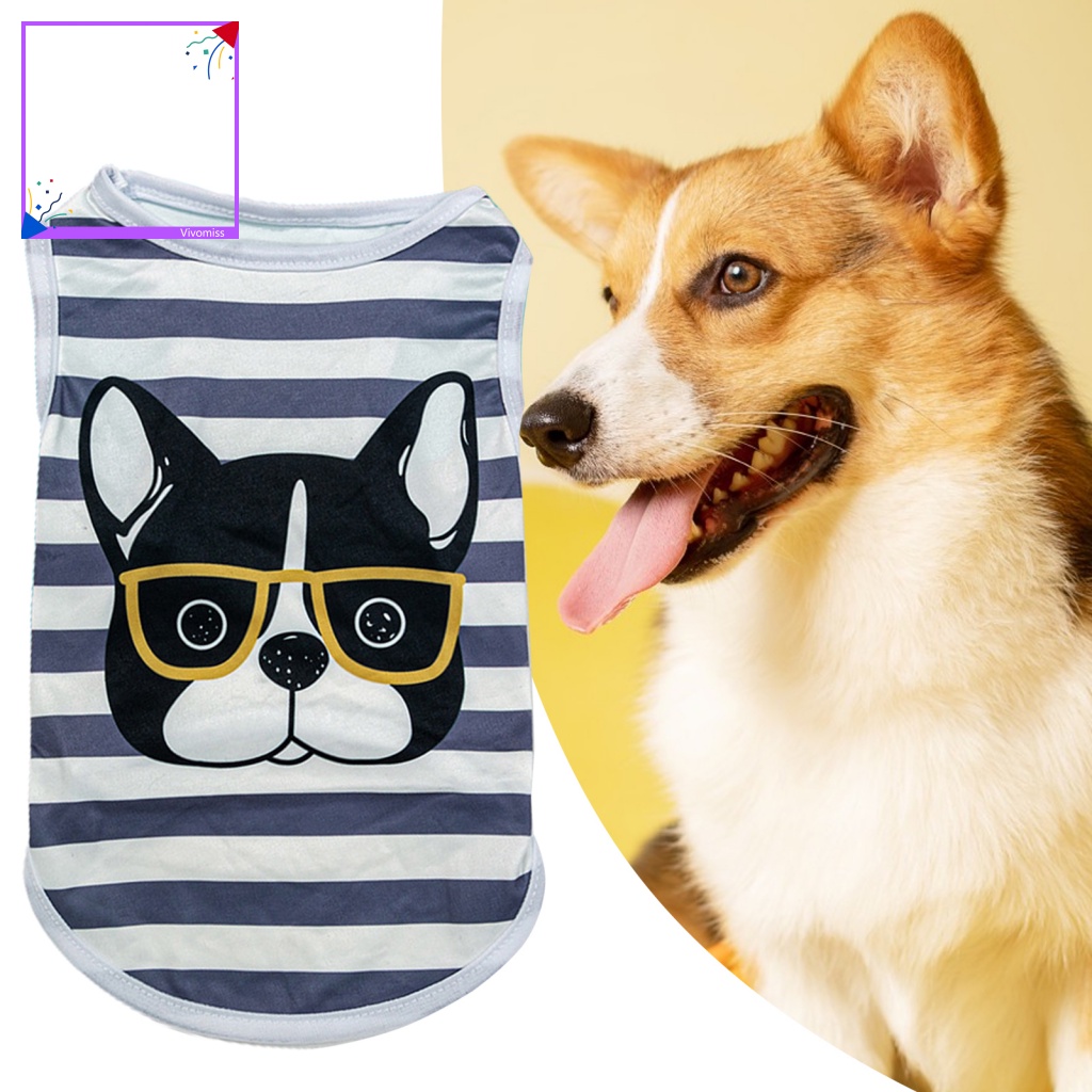 Bộ Đồ Ngủ Pijama Vải Mềm Họa Tiết Kẻ Sọc Cho Thú Cưng