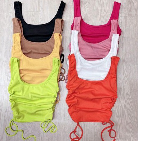 Áo 2 dây bảng  croptop bự rút dây siêu hit