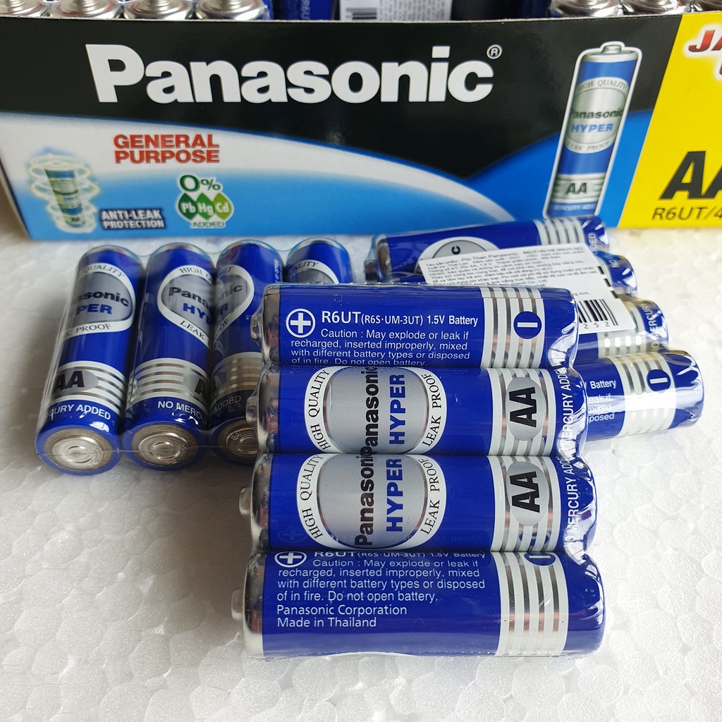 Pin AA Panasonic R6UT/4S, Pin Panasonic Xanh dùng cho đồng hồ treo tường và nhiều thiết bị điện tử - sonic_store