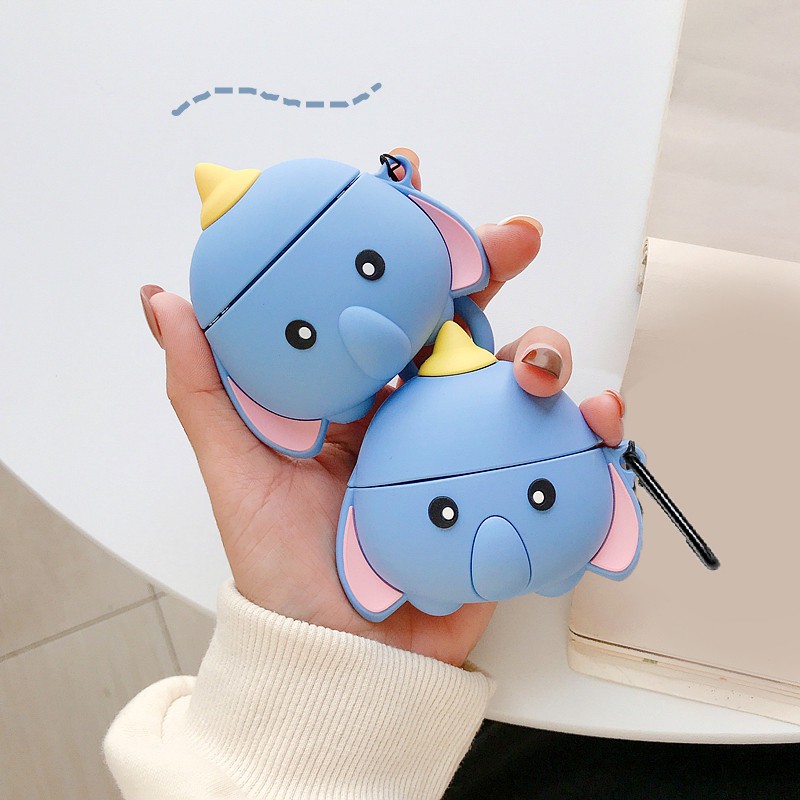 ☘️Tặng kèm móc☘️ Case bao Airpod 1/2 Voi con siêu đáng yêu