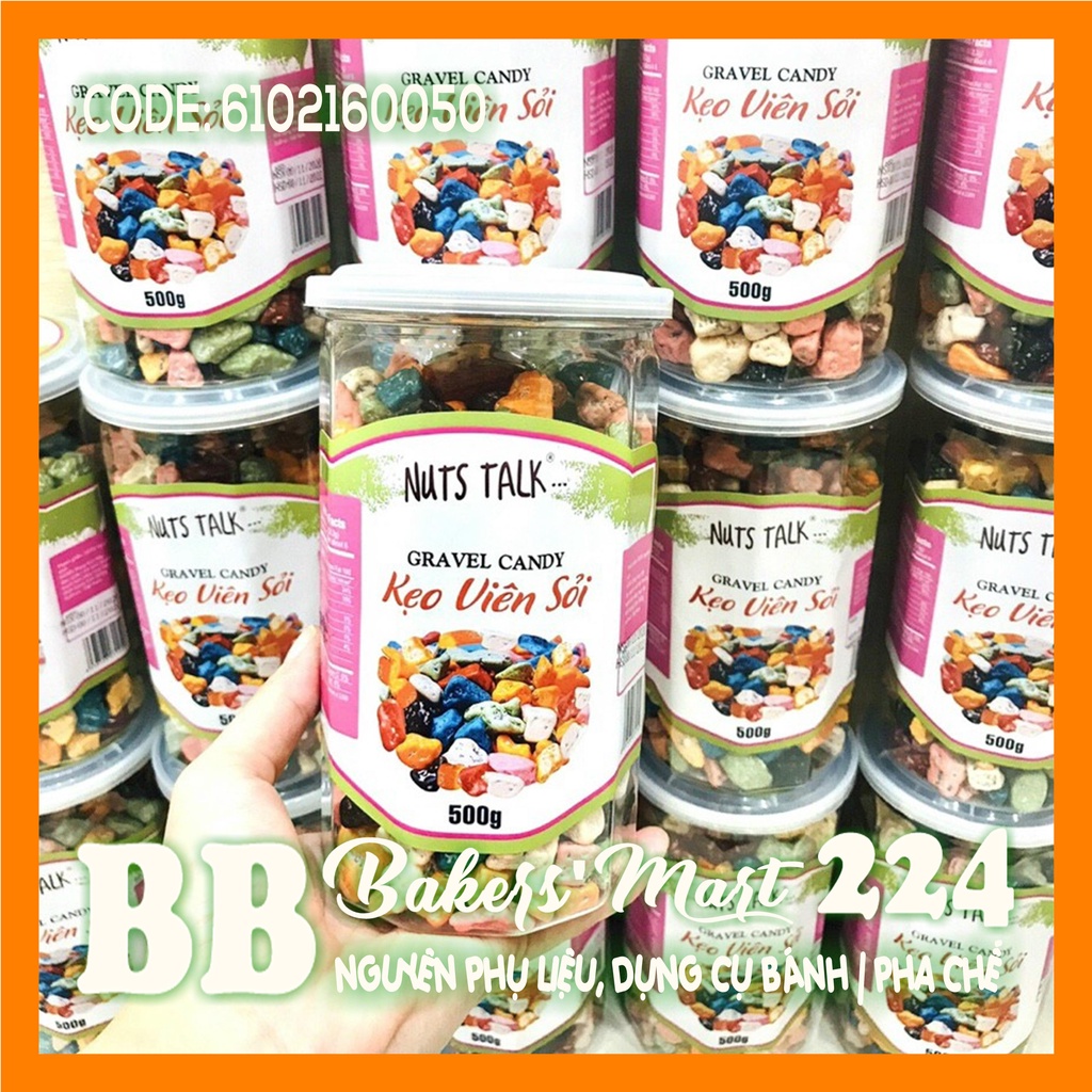 Kẹo Socola Chocolate viên SỎI ĐÁ hiệu NUTS TALK - 1 hủ 500gr