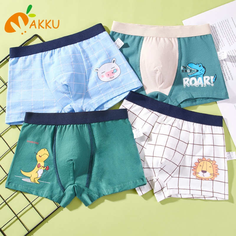 Đồ lót cậu bé quần short trẻ em Bottoms babyboy Cotton Underpants hoạt hình động vật Hàn Quốc AKKU