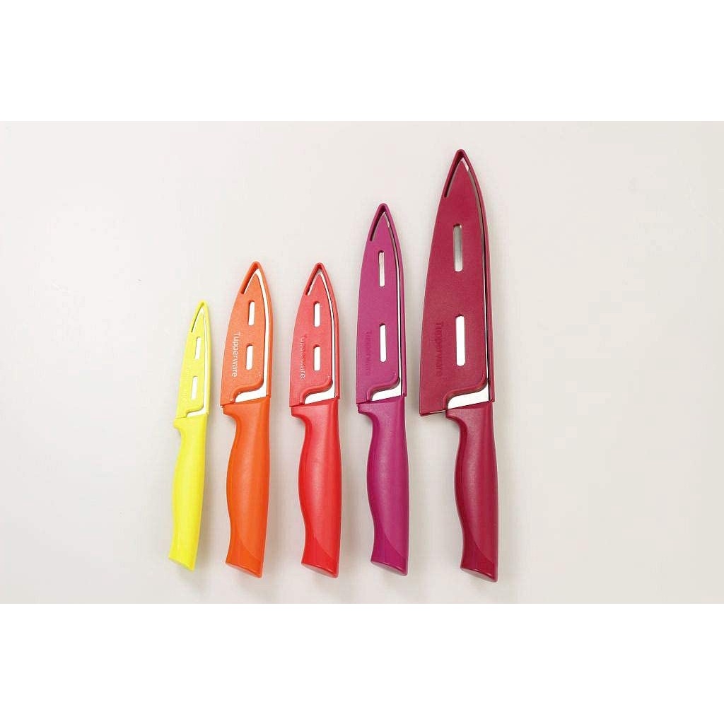 Bộ dao Essential Knives 5 món - Dao có vỏ, lưỡi thép không gỉ chính hãng Tupperware - Luxury Kitchen