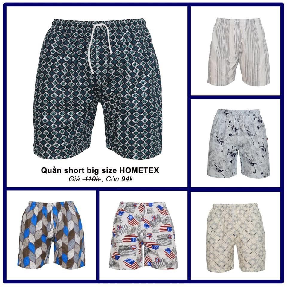 Quần sọt nam, quần đùi nam lưng thun size lớn Hometex