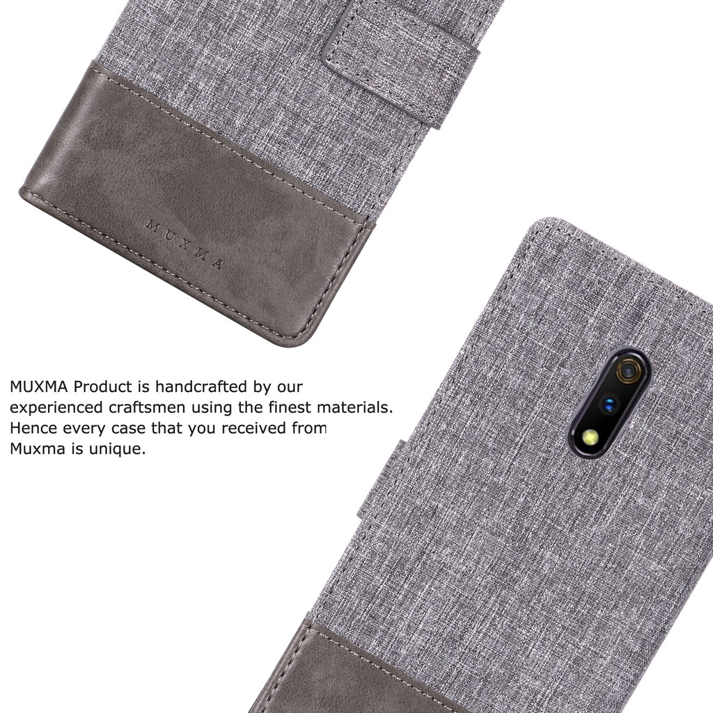 Bao da điện thoại nắp lật vải canvas bảo về toàn diên cho OPPO REALME 5 5 PRO / REALME 3 / REALME X | BigBuy360 - bigbuy360.vn