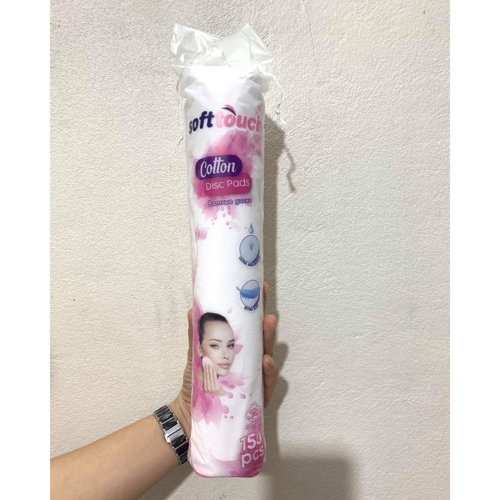 Bông tẩy trang Soft touch cotton disc pads 150 miếng. | BigBuy360 - bigbuy360.vn