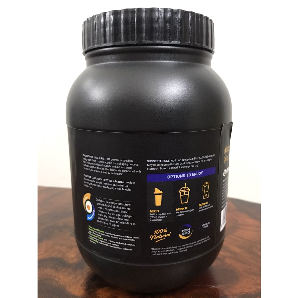 Collagen Peptides OVOVITA Hũ 390gr Tăng Đàn Hồi Da Và Cơ