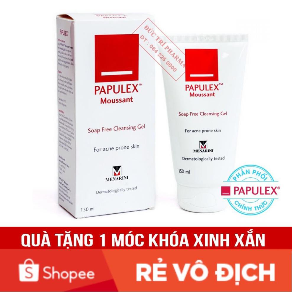 [CHÍNH HÃNG] Sữa rửa mặt ngăn dầu giảm mụn PAPULEX MOUSSANT GEL 150ml