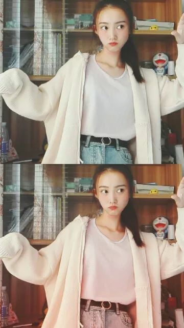 (sẵn đen)Ảnh thật bên phải, áo khoác len cardigan có mũ phối kéo ulzzang order