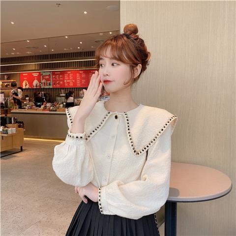 Áo sơ mi tay dài cổ búp bê thiết kế mới thời trang dành cho nữ