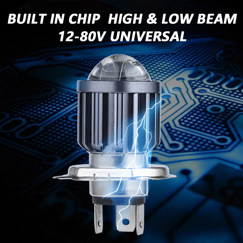 đèn xe máy siêu sáng Đèn Pha LED H6 H4 P15D mio125 MINI Hai Màu Chuyên Dụng Cho Xe Mô Tô