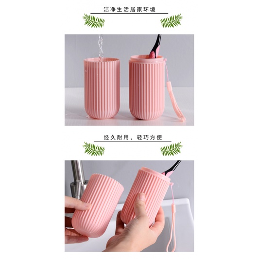 Hộp Đựng Bàn Chải Đánh Răng Họa Tiết Kẻ Sọc Dọc Tiện Lợi Khi Đi Du Lịch