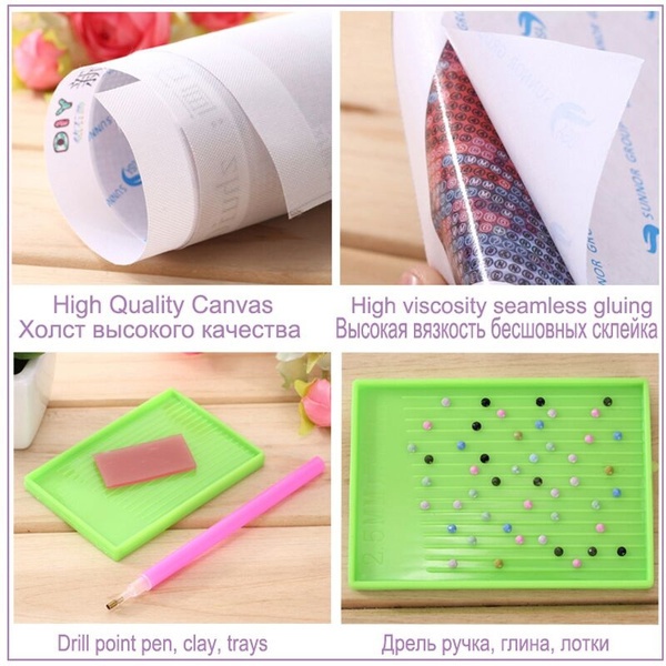 Bộ Tranh Đính Đá Tự Làm Họa Tiết Phong Cảnh Ngọt Ngào