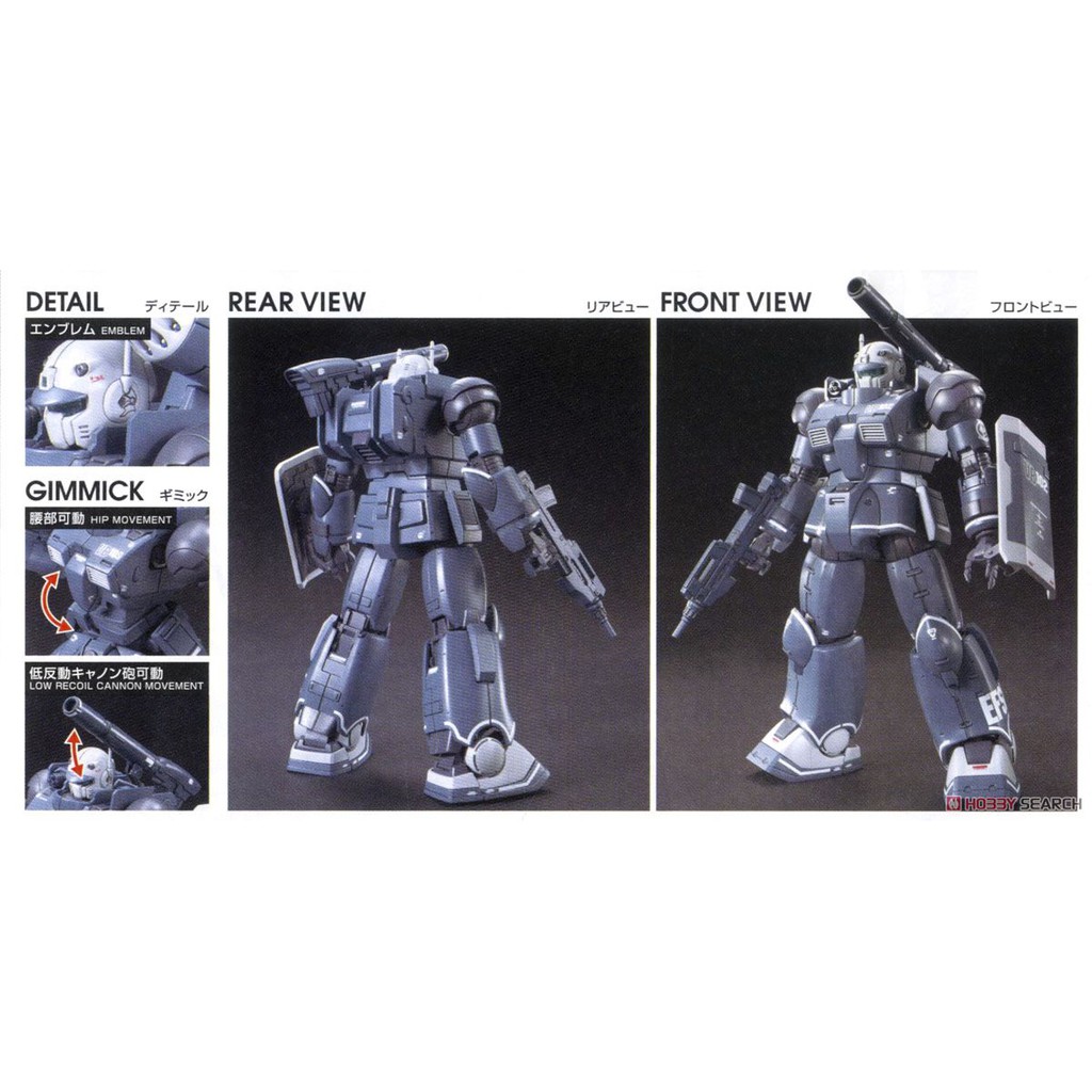 MÔ HÌNH LẮP RÁP BANDAI 1/144 HG RCX-76-02 GUNCANNON FIRST TYPE [IRON CAVALRY SQUADRON] VERSION HGGTO GUNDAM THE ORIGIN