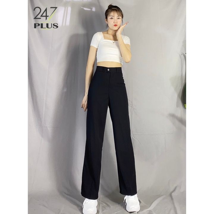 [Mã FAMARAL1 giảm 10K đơn 50K] Quần ống rộng lưng cao kiểu Hàn Quốc