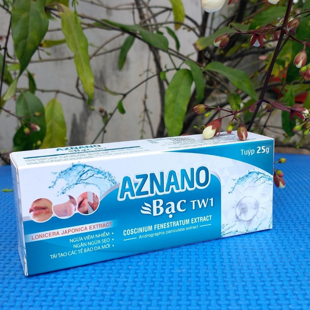 Nano bạc AZNANO TW 1 Gel bôi bôi ngoài da giúp làm sạch da, kháng khuẩn ngăn ngừa và làm mờ vết thâm sẹo do mụn nhọn