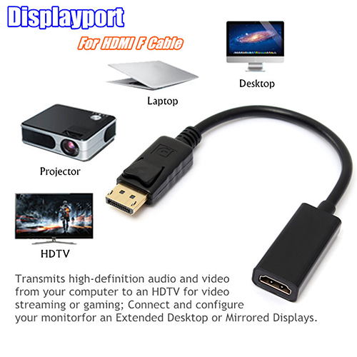 Dây Cáp Chuyển Đổi Đầu Dp Sang Hdmi-Compatible Cho Pc Hp / Dell