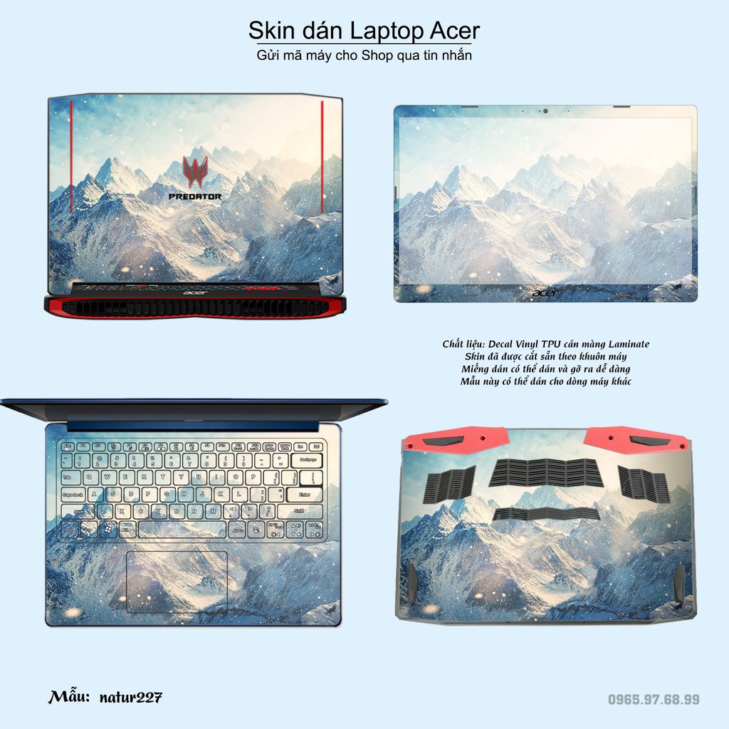 Skin dán Laptop Acer in hình thiên nhiên nhiều mẫu 9 (inbox mã máy cho Shop)