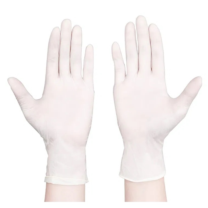 ✅ VGLOVE HỘP 100 CHIẾC - Găng tay cao su y tế màu trắng có bột hoặc không bột, Cao su thiên nhiên, chưa tiệt trùng