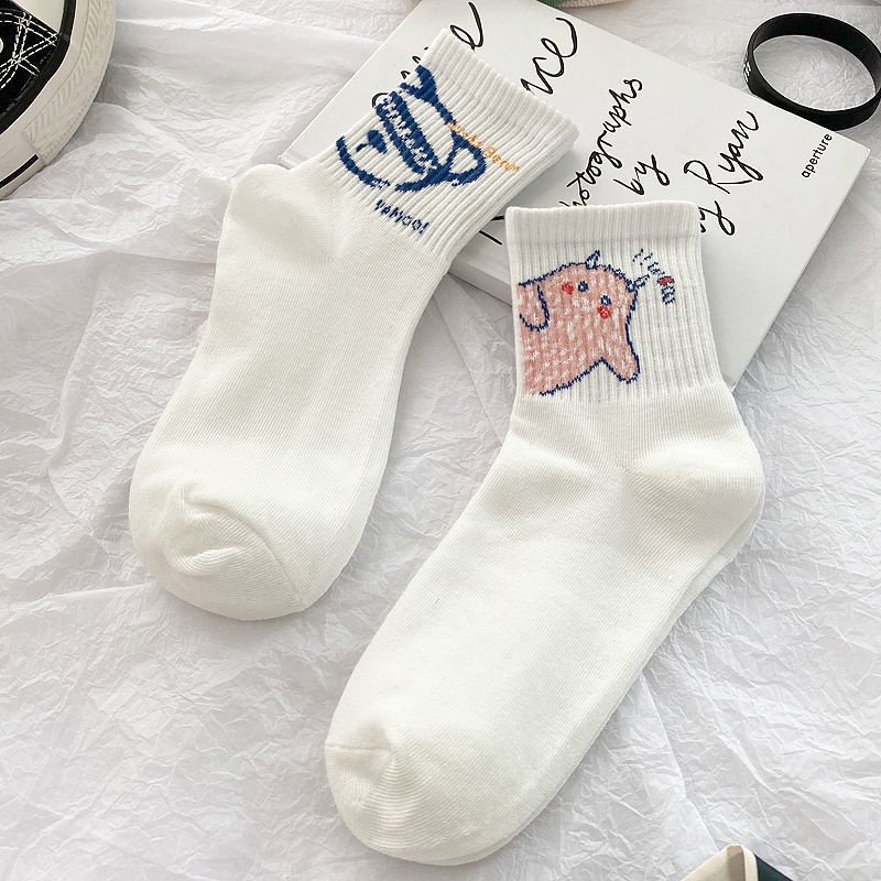 Tất vớ cổ cao họa tiết con vật dễ thương thoáng mát, thấm hút mồ hôi TT87