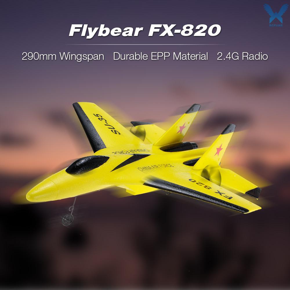 Mô hình máy bay thủ công Flybear FX-820 2.4G 2CH điều khiển từ xa SU-35 sải cánh 290mm