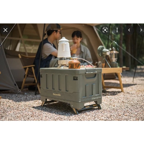 Thùng nhựa đựng đồ gấp gọn có nắp gỗ tre NatureHike NH22SNX01