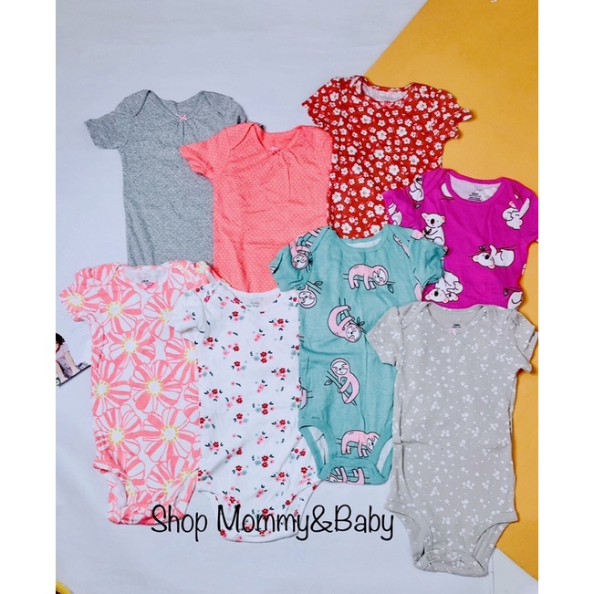 Set 7 chiếc bodysuit hãng xuất dư loại ngắn tay hoặc dài tay cho bé trai bé gái từ sơ sinh đến 24 tháng