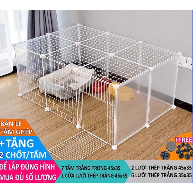 CHUỒNG QUÂY CHÓ MÈO (bán lẻ theo tấm- tặng kèm chốt lắp)