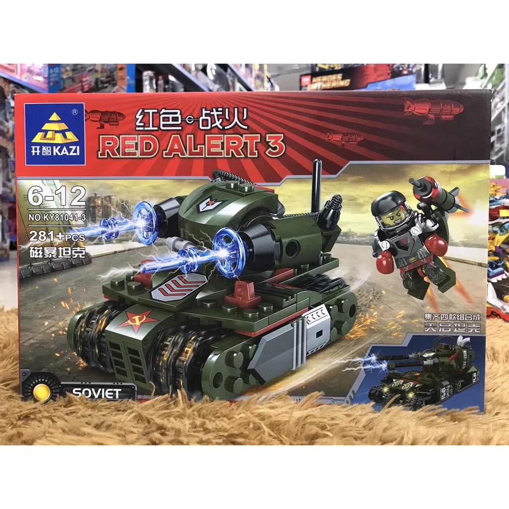 Bộ lego xe tăng Red Alert 3 ♥ Bộ xếp hình lắp ráp xe tăng quân sự NO.KY81041 cho bé vui chơi sáng tạo