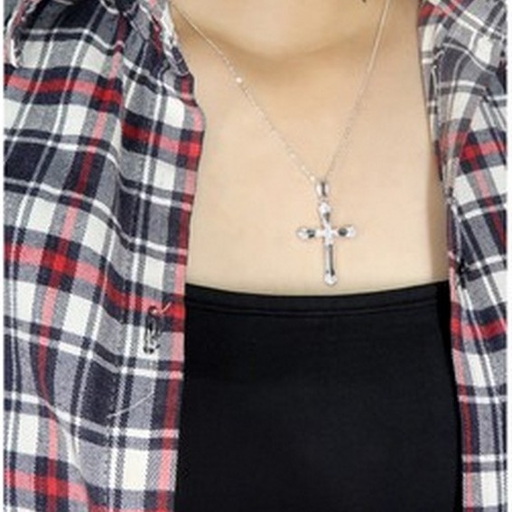 Dây chuyền bạc thánh giá trang sức phụ kiện nữ vòng cổ phong cách Hàn Quốc