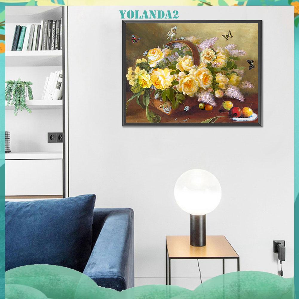 Tranh Thêu Chữ Thập DIY 11CT Hình Hoa Tử Đinh Hương