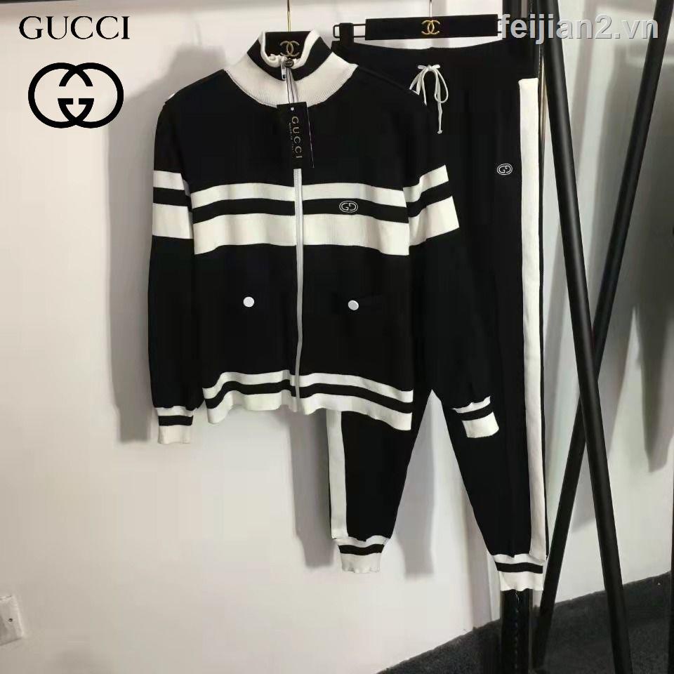 ✾✼♈Bộ 2 Sản Phẩm Áo Dài Tay Và Quần Dài GUCCI Thời Trang Sang Trọng