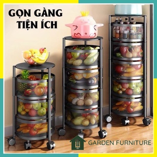 Kệ sắt tròn đa năng xoay 360 độ, kệ nhà bếp, kệ xoay đa năng sơn tĩnh điện bền bỉ, thiết kế đẹp hiện đại, tiện lợi