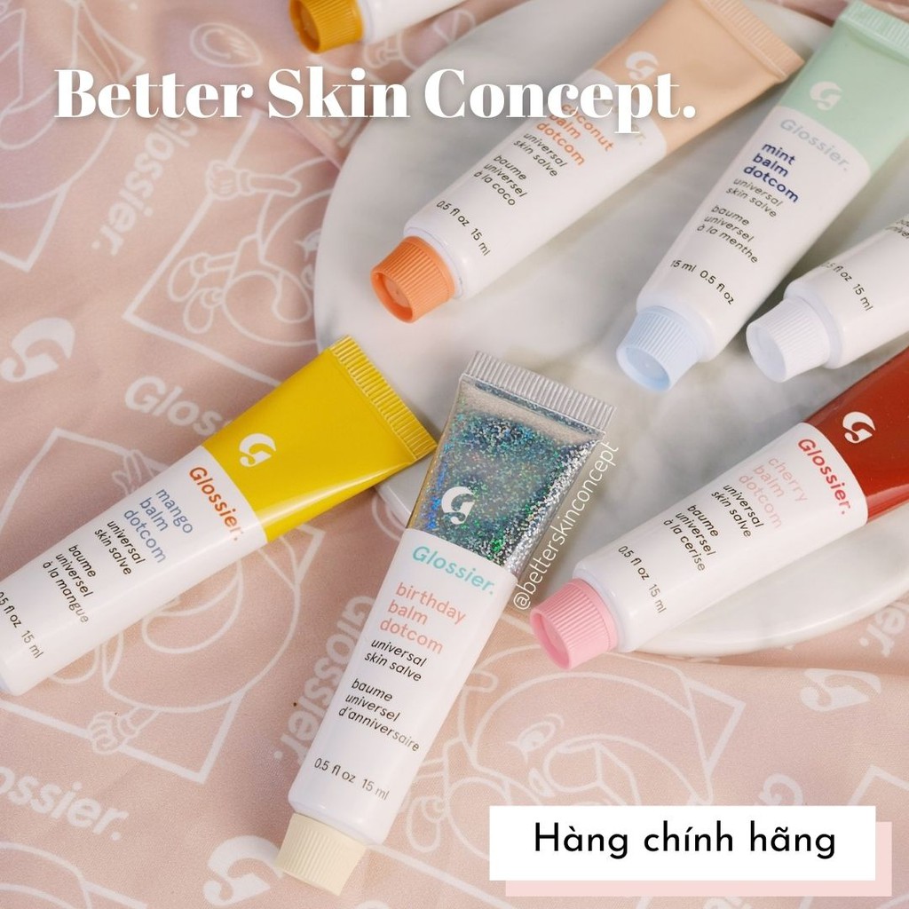 Dưỡng môi GLOSSIER Balm Dotcom - có sẵn full bộ màu 15ml