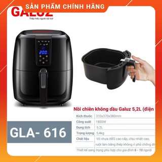 Nồi chiên không dầu galuz 5.2l điện tử, galuz 616