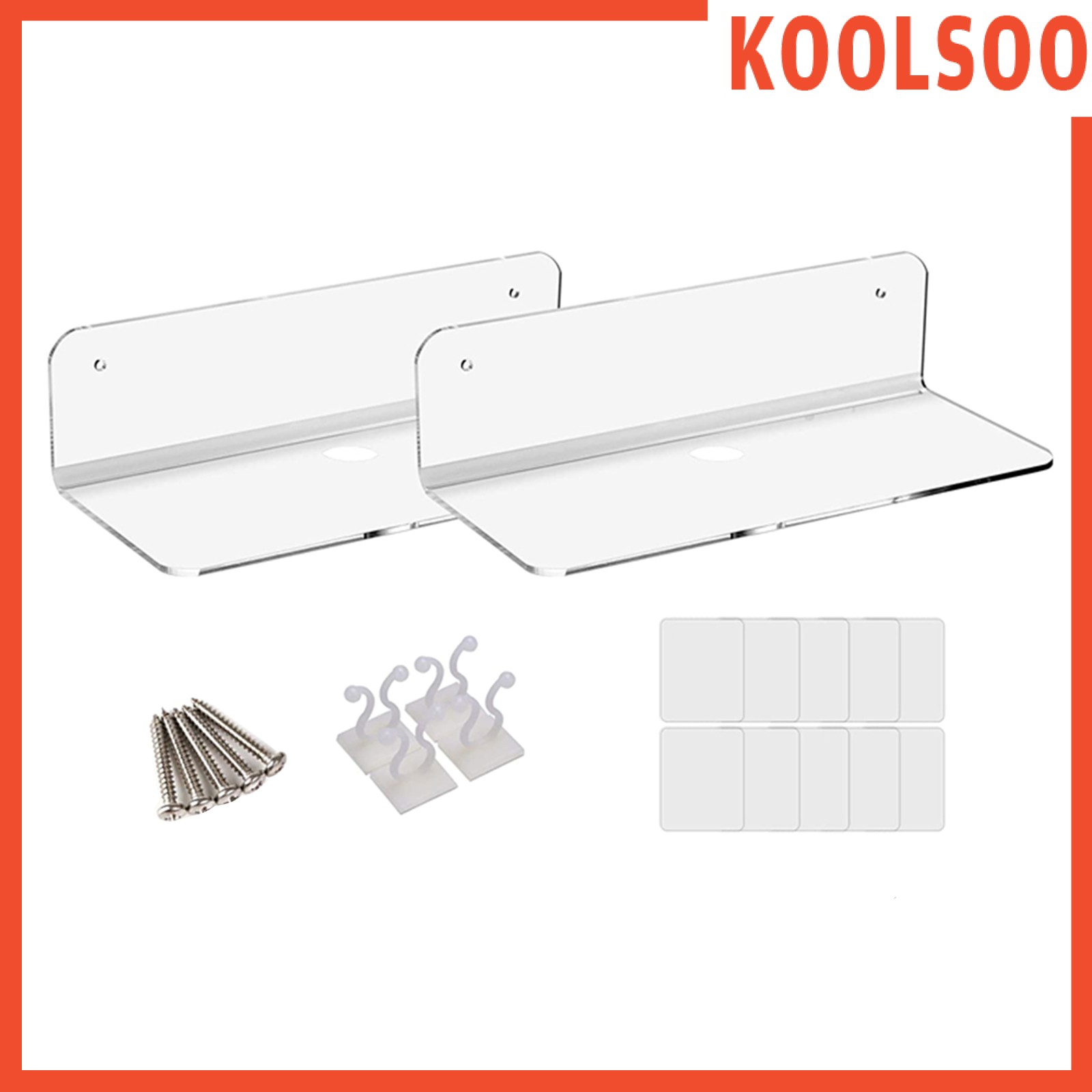 Set 2 Kệ Gắn Tường Bằng Acrylic Trong Suốt Dùng Trưng Bày Loa Không Dây Mới