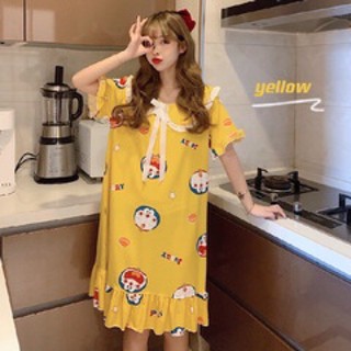 Váy Đầm Cổ Bèo Đuôi Cá Doremon Doraemon