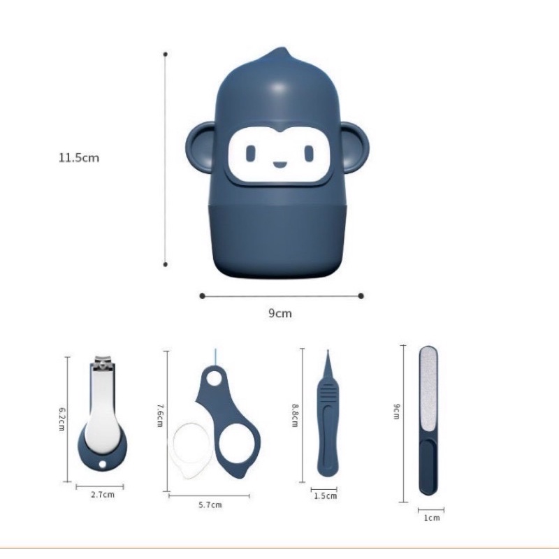 BỘ BẤM MÓNG HÌNH KHỈ SIÊU YÊU CHO BÉ