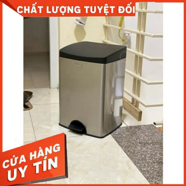 Thùng rác INOX cao cấp 15L đóng mở êm ái