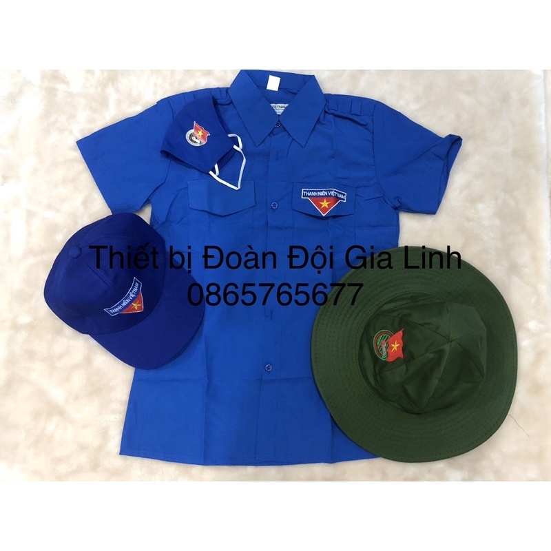 Áo sơ mi đoàn thanh niên nam/nữ ngắn tay có bigsize
