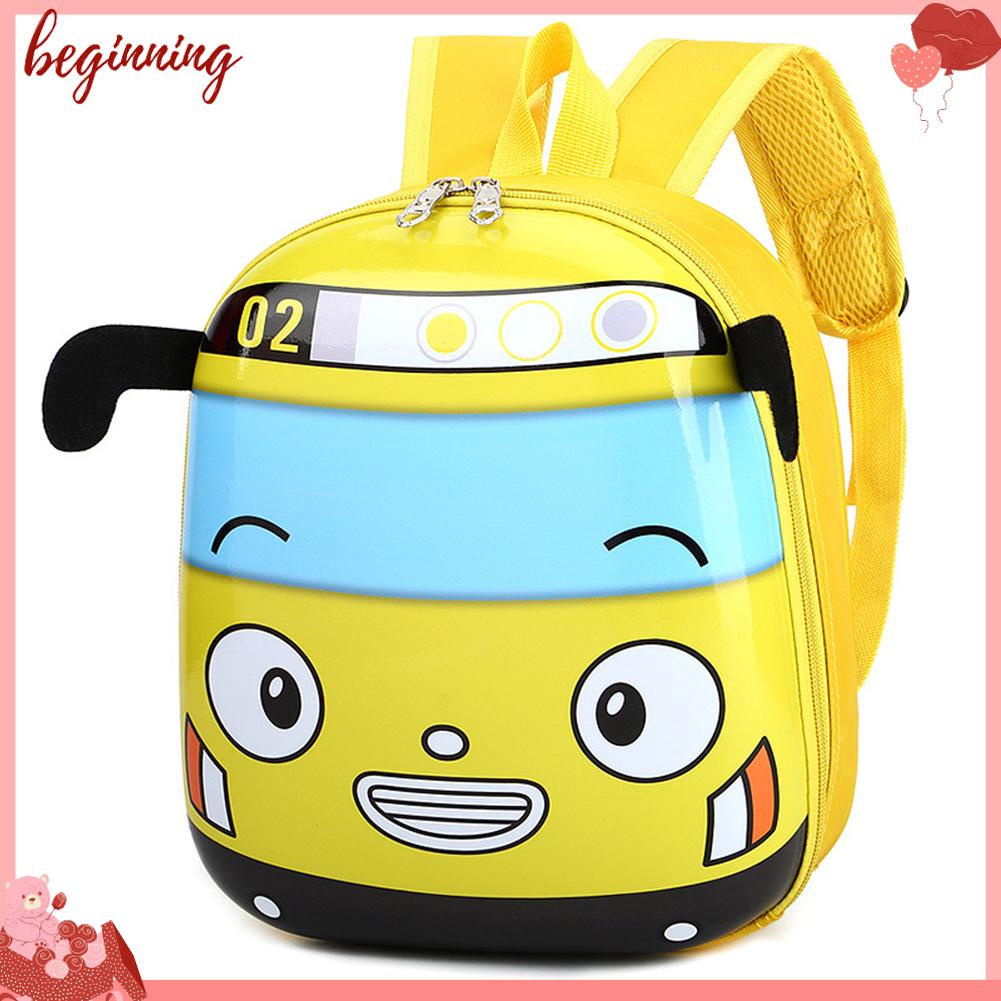 ✿Bắt Đầu✿Ba Lô Đi Học Hình Xe Buýt Hoạt Hình 3D Tinh Tế Cho Bé✿