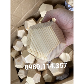 Phôi lịch gỗ 12 mặt gỗ thông khối (10 cục)
