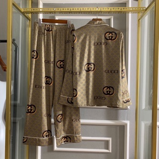 BỘ PIJAMA LỤA DÀI G U C C I CAO CẤP