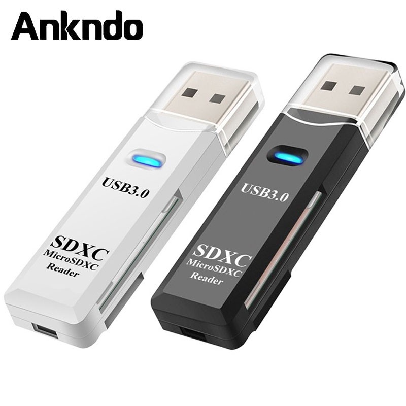 Đầu đọc thẻ nhớ Ankndo 2 trong 1 kết nối cổng USB 3.0 Micro SD TF tốc độ cao chuyên dụng