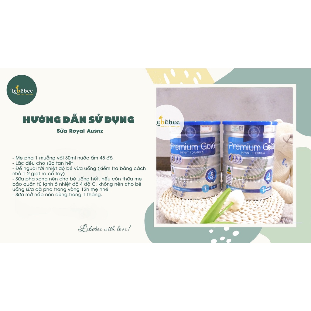 Sữa Hoàng Gia Úc Royal Ausnz Premium Gold Infant Formula số 1-3 hộp 400-900g