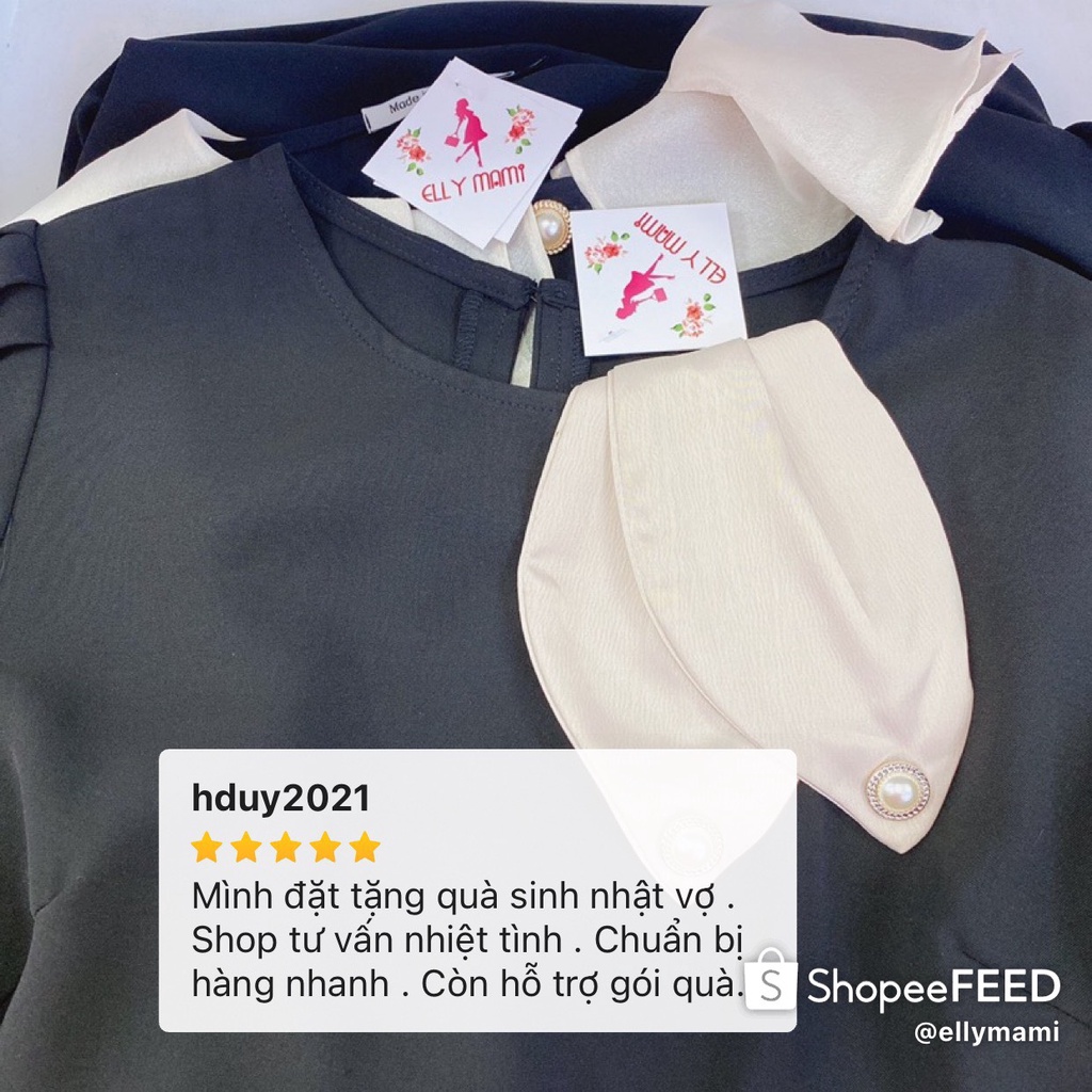 ( 40kg - 110kg ) Đầm Bầu , Suông Cổ 2 Lá Đính Ngọc Form Dễ Mặc Thoải Mái Suốt Thai Kì &amp; Sau Sinh Thiết Kế Cao Cấp