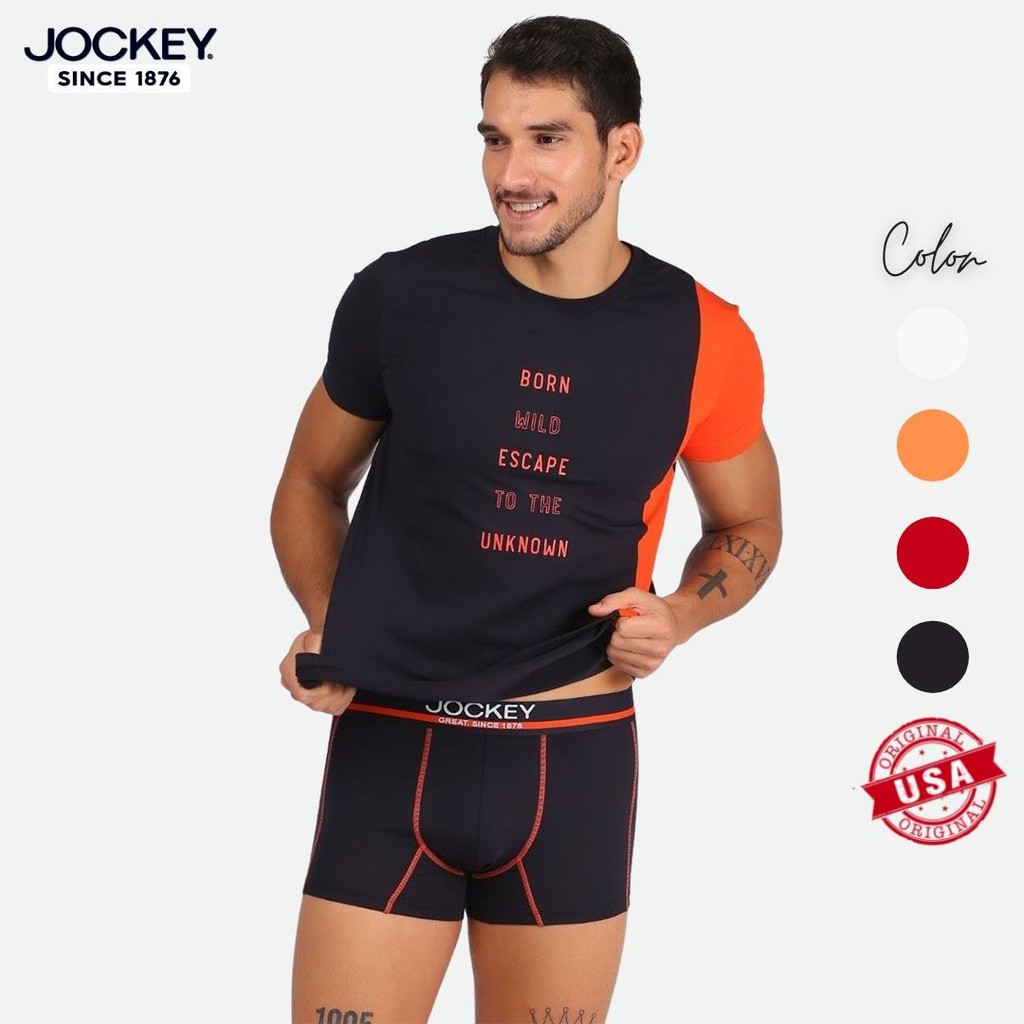 Quần Lót Nam Jockey Dáng Trunk Boxer Bản To Thun Cotton Co Giãn Mềm Mịn - JUMB0315