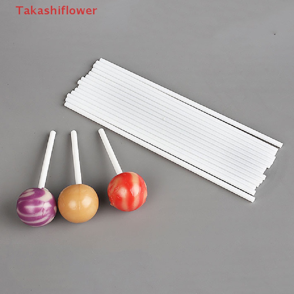 Set 100 Que Kẹo Mút 8 / 10 / 15cm Lõi Trơn Màu Trắng