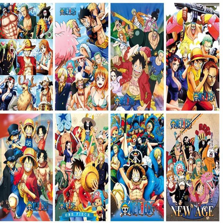 Poster One Piece Đảo Hải Tặc 8 tấm A3 tranh treo album ảnh